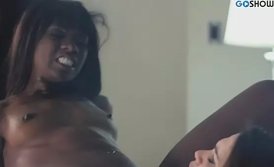 Interracial Lesbians Exploring Foot Fetish